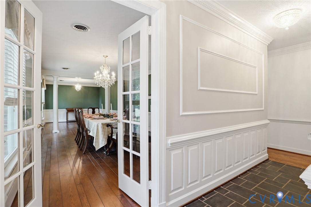 13300 West Patrick Henry Road Doswell, VA 23047 - Photo 5 of 69 Foyer with wainscoting and crown molding