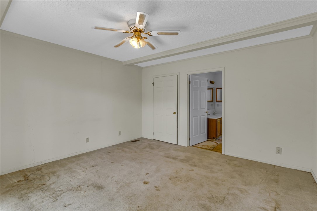 148 Denver Road Heathsville, VA 22473 - Photo 32 of 50 bedroom featuring carpet, a textured ceiling, and ceiling fan