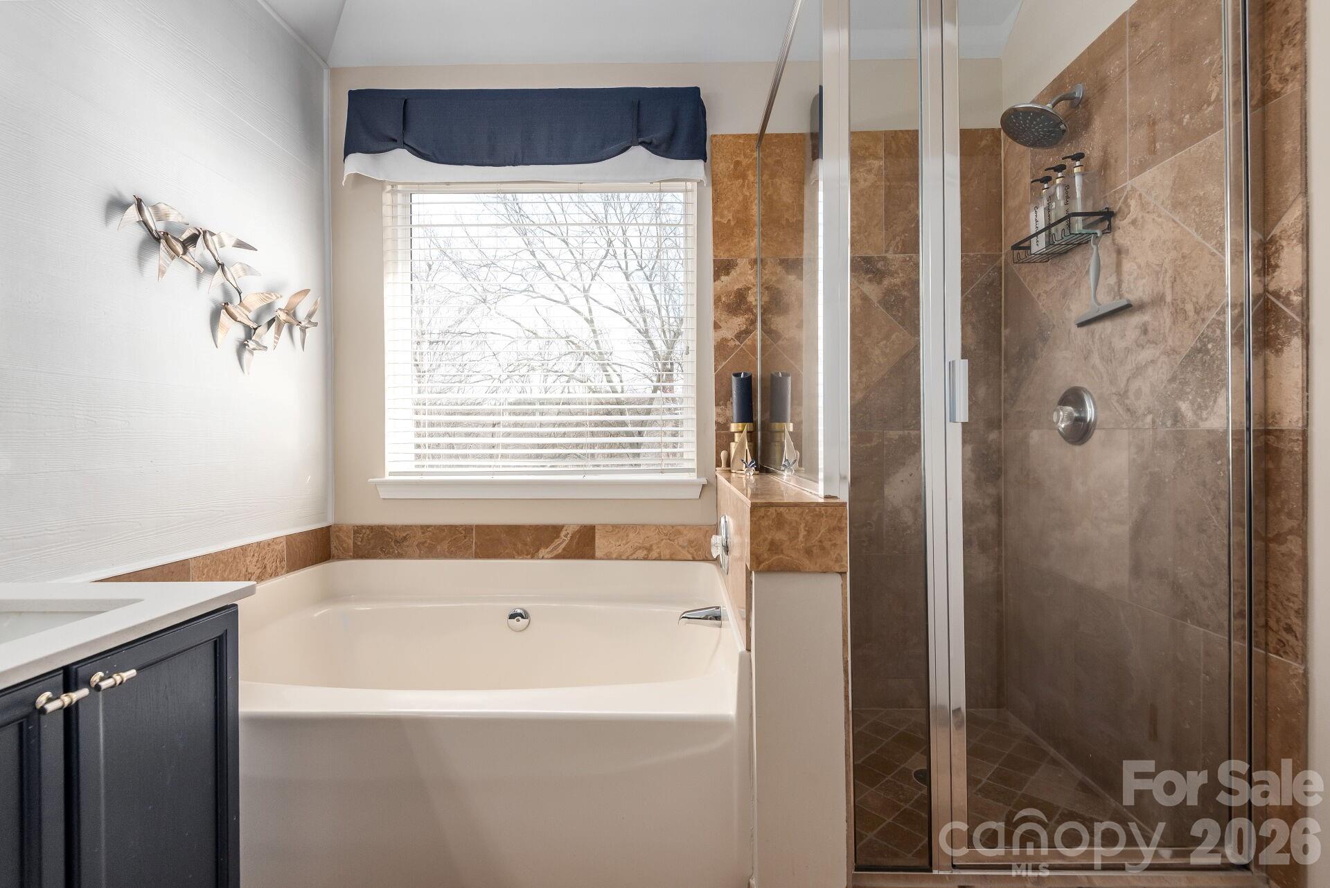 156 Lighthouse Road Mount Holly, NC 28120 - Photo 16 of 39 a bathroom with a bathtub and a shower