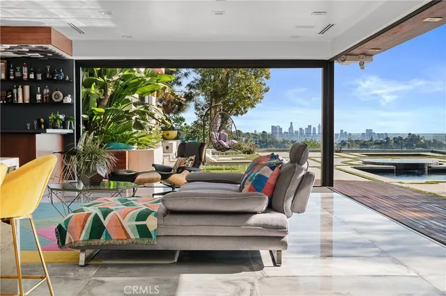 a view of a balcony with chairs