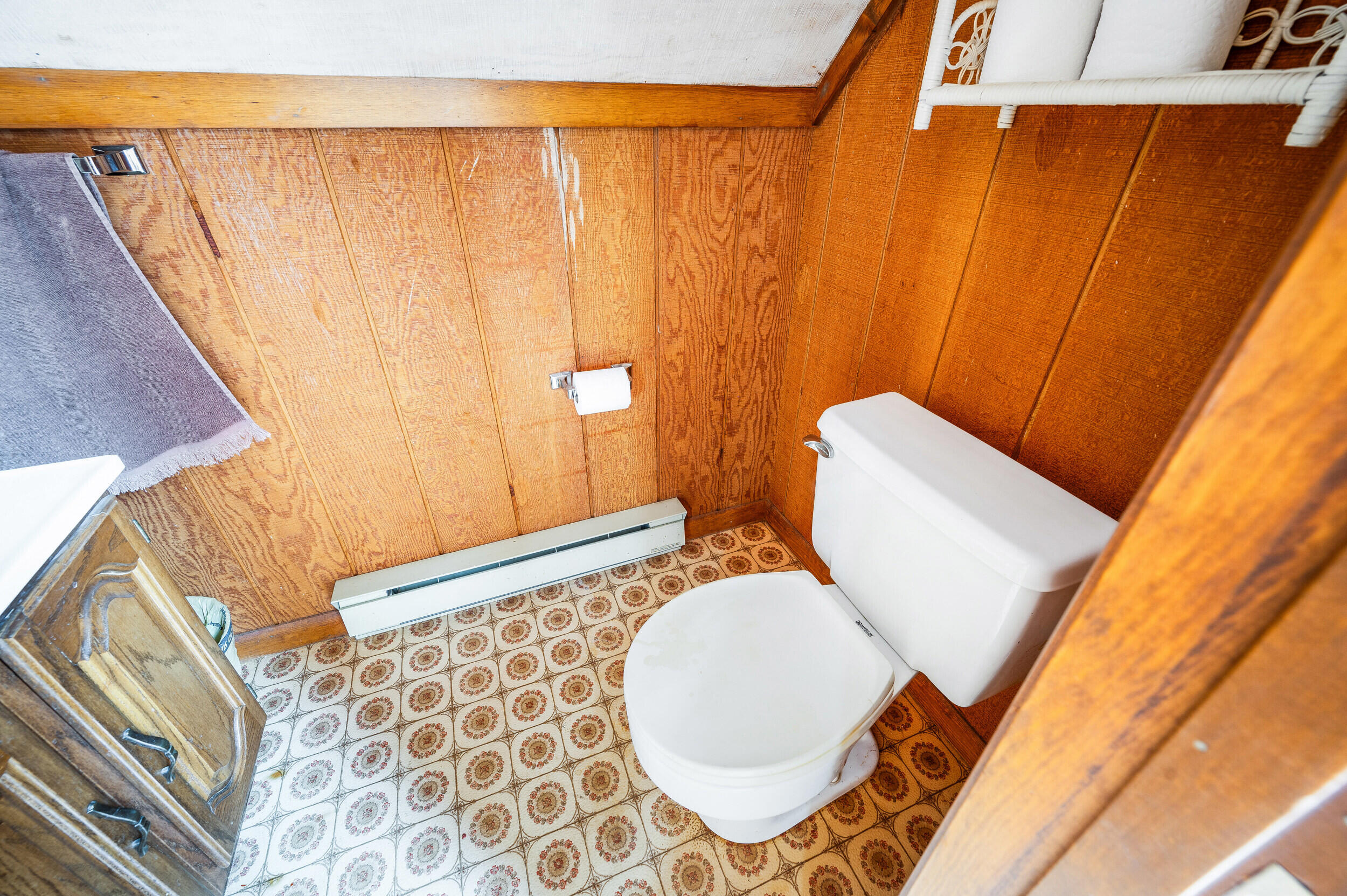 1374 Moccasin Road Thaxton, VA 24174 - Photo 68 of 81 a bathroom with a sink and a mirror