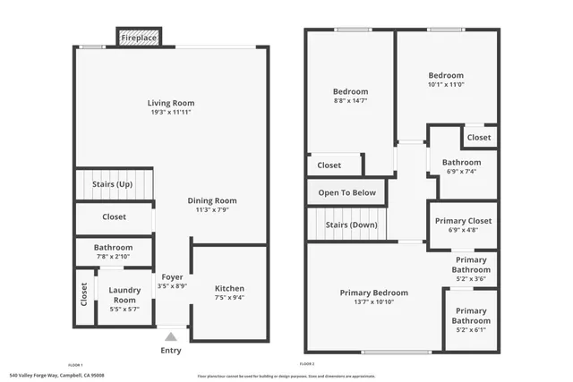 $1,098,000 | 540 Valley Forge Way, Campbell, CA 95008