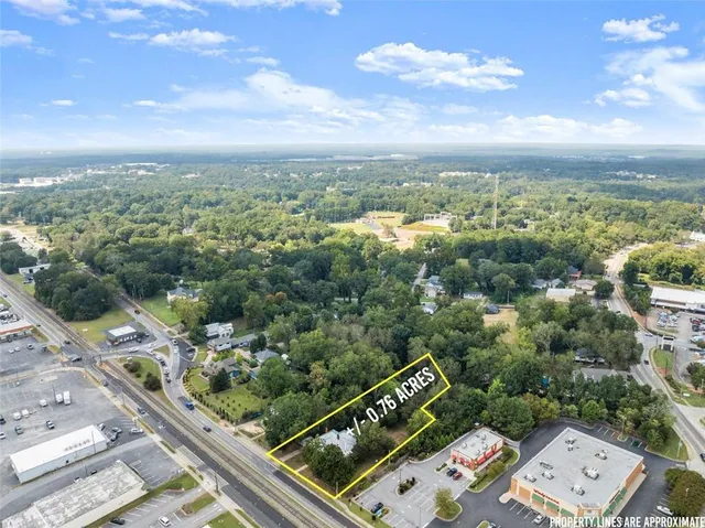 an aerial view of multiple house