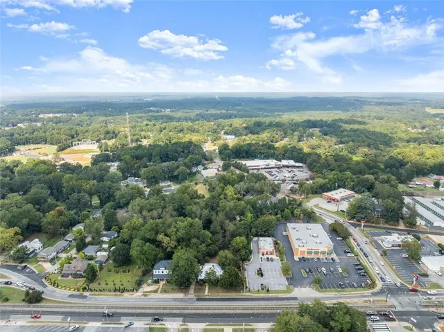 an aerial view of multiple house