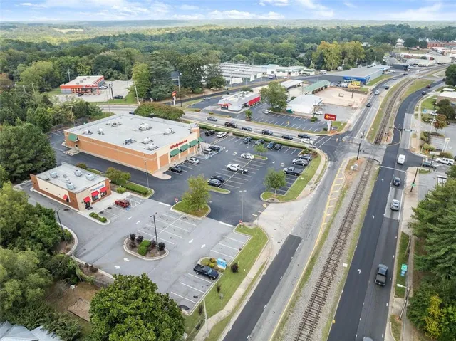 a view of a city from a balcony