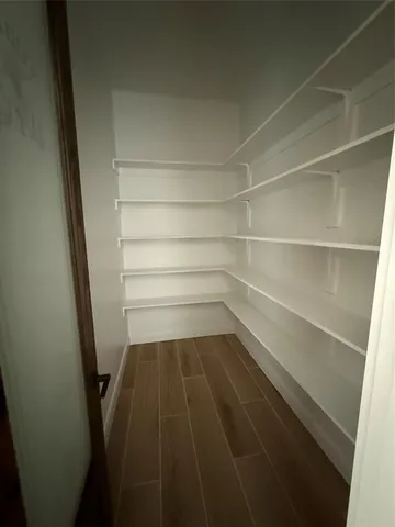 a view of a room with storage