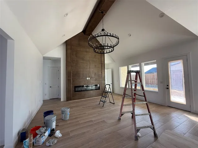 a view of entryway with wooden floor