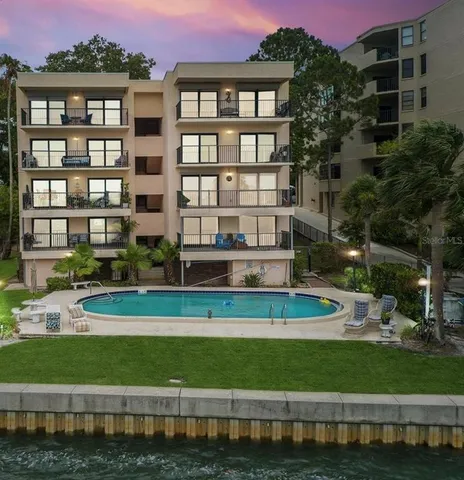 a view of a building and outdoor space