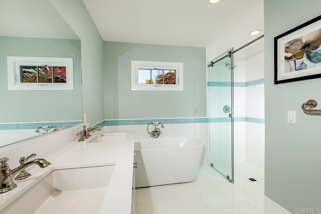 768 Devonshire Drive Encinitas, CA 92024 - Photo 20 of 30 a bathroom with a bathtub and shower