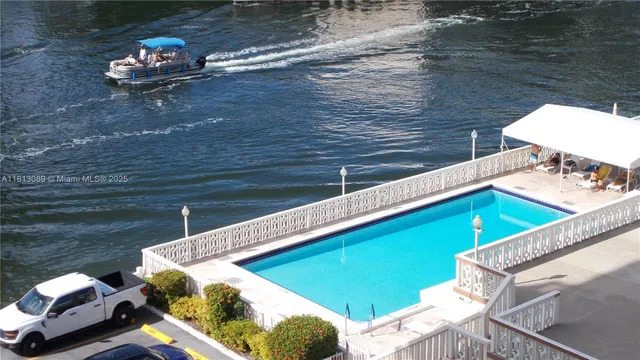 a view of a balcony with a chair