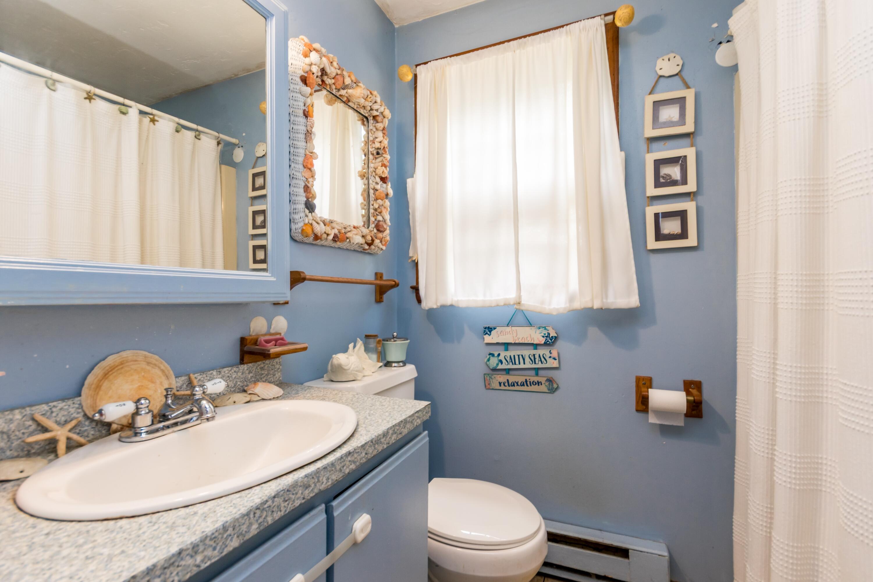 66 Braxton Road East Falmouth, MA 02536 - Photo 13 of 17 a bathroom with a sink a toilet and a mirror