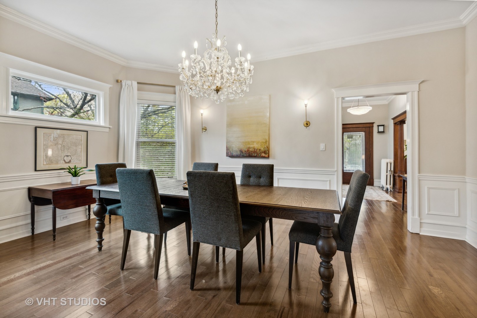 1224 Maple Avenue Evanston, IL 60202 - Photo 23 of 71 a view of a dining room with furniture window and wooden floor
