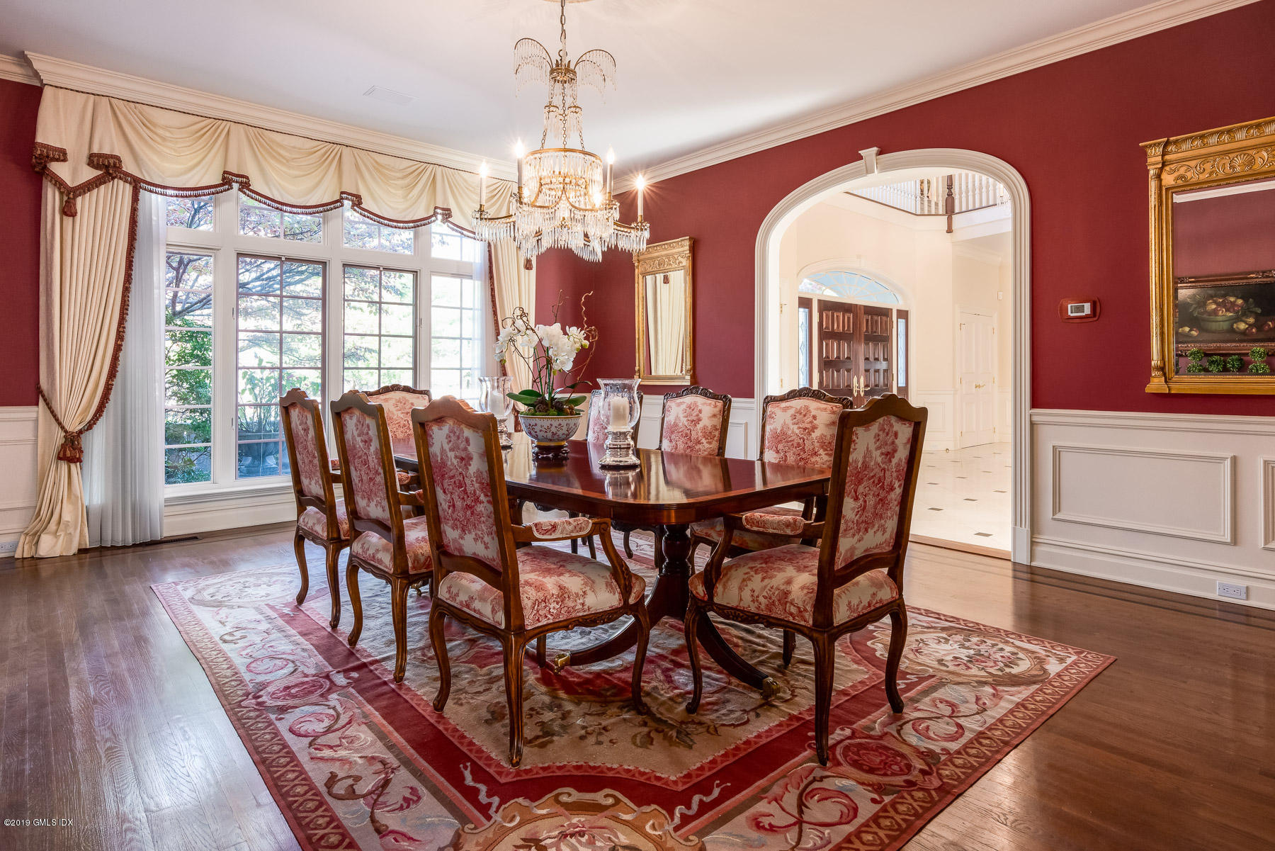 56 North Stanwich Road Greenwich, CT 06831 - Photo 6 of 30 a view of a dining room with furniture window and wooden floor