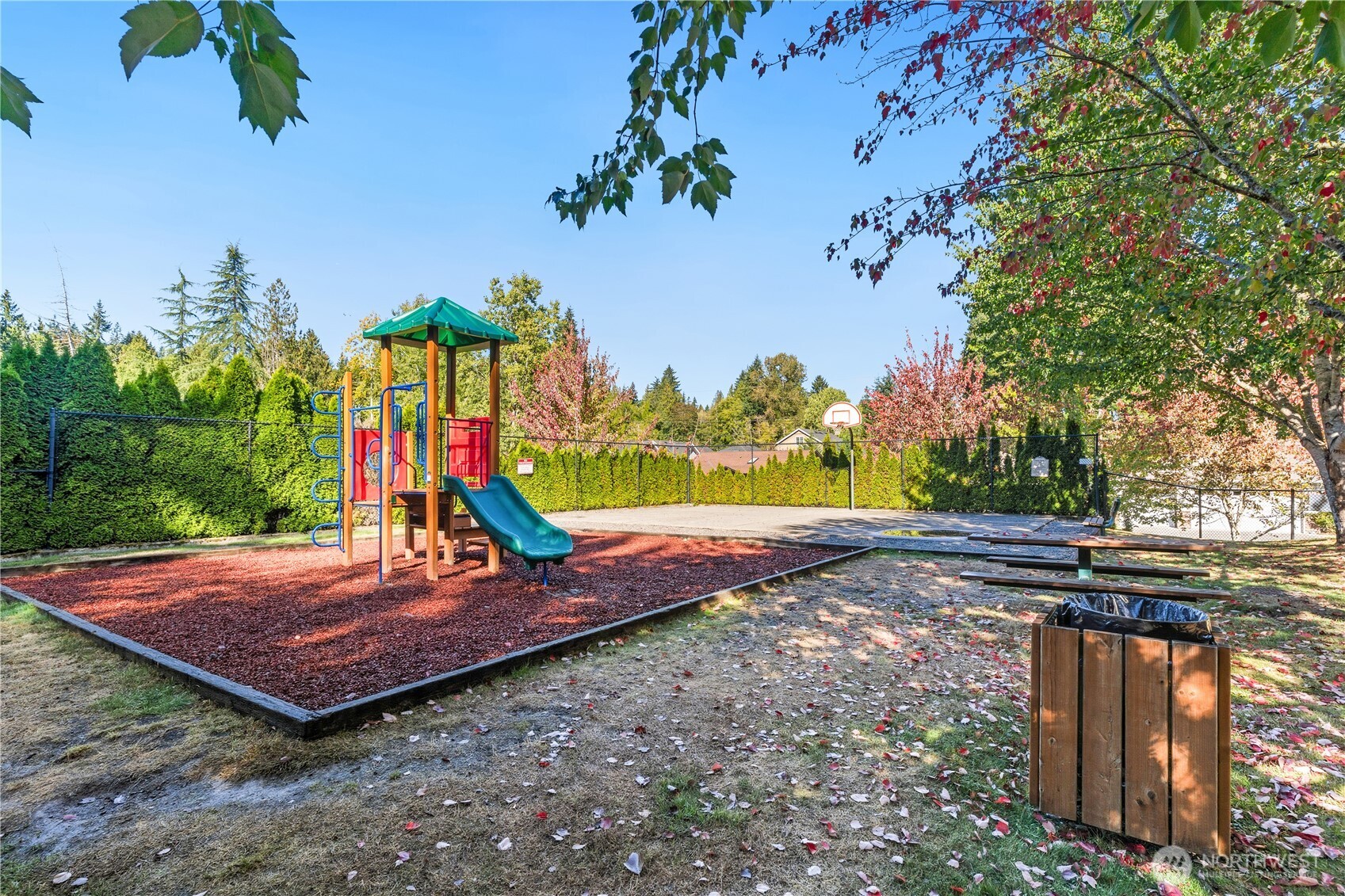 18312 8th Avenue Southeast Bothell, WA 98012 - Photo 31 of 39 a view of a park with plants and a bench