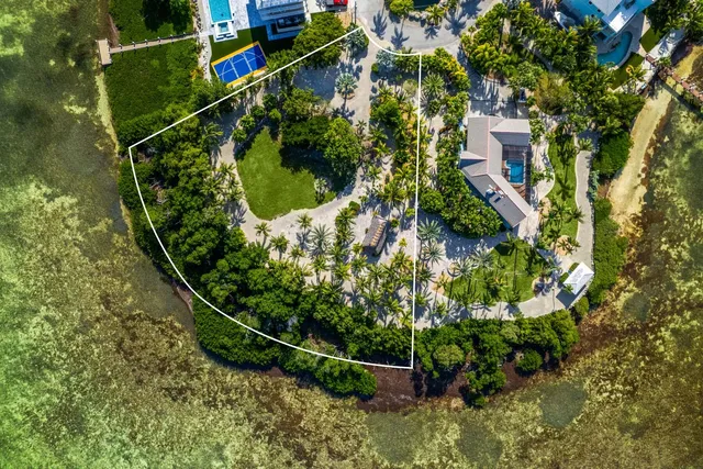 an aerial view of a residential houses