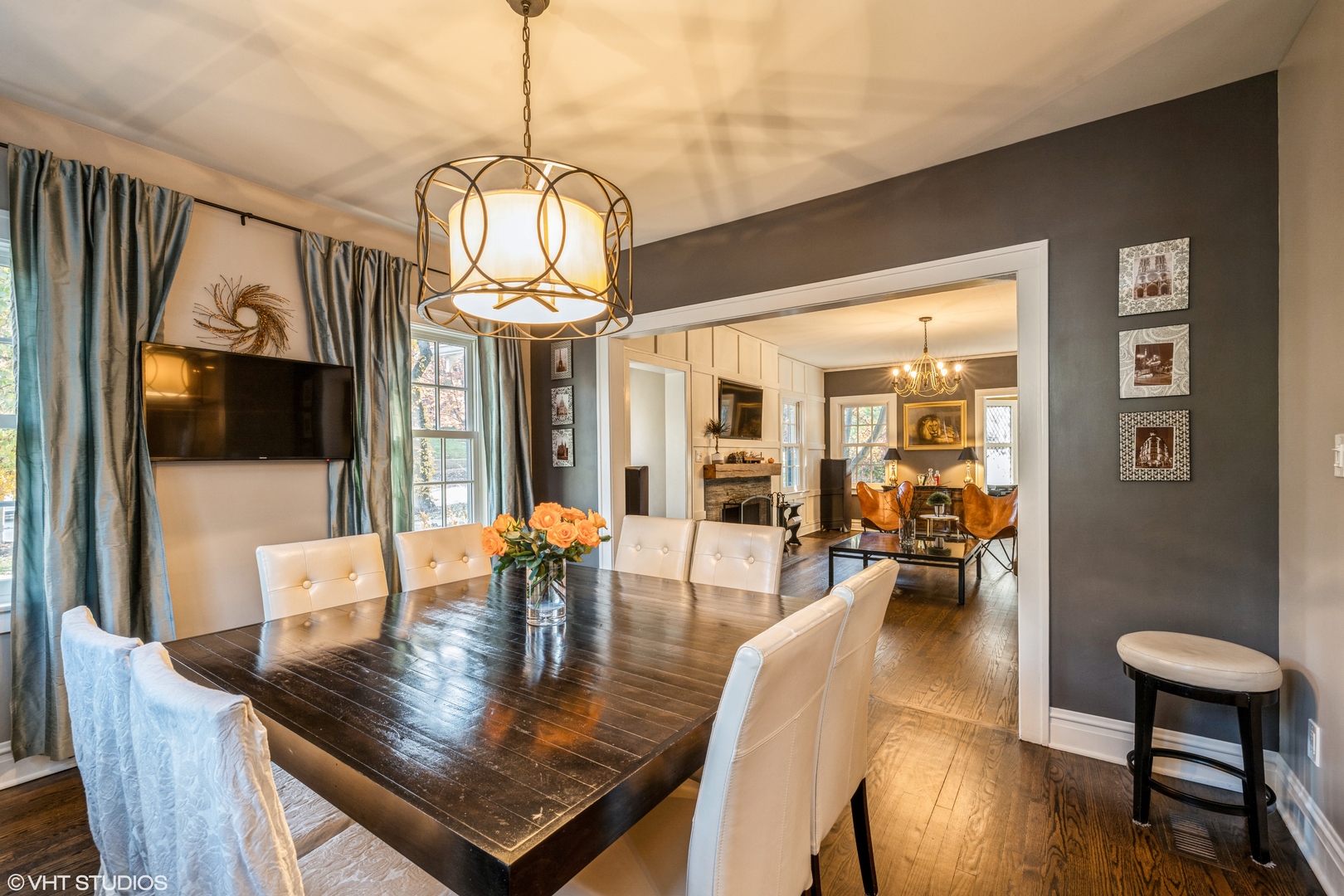 217 Ravine Road Hinsdale, IL 60521 - Photo 14 of 53 a view of a dining room with furniture window and wooden floor