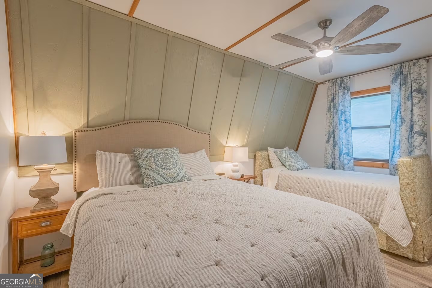 78 River Ridge Road, Unit 29 Martin, GA 30557 - Photo 12 of 21 a bedroom with a large bed and a ceiling fan