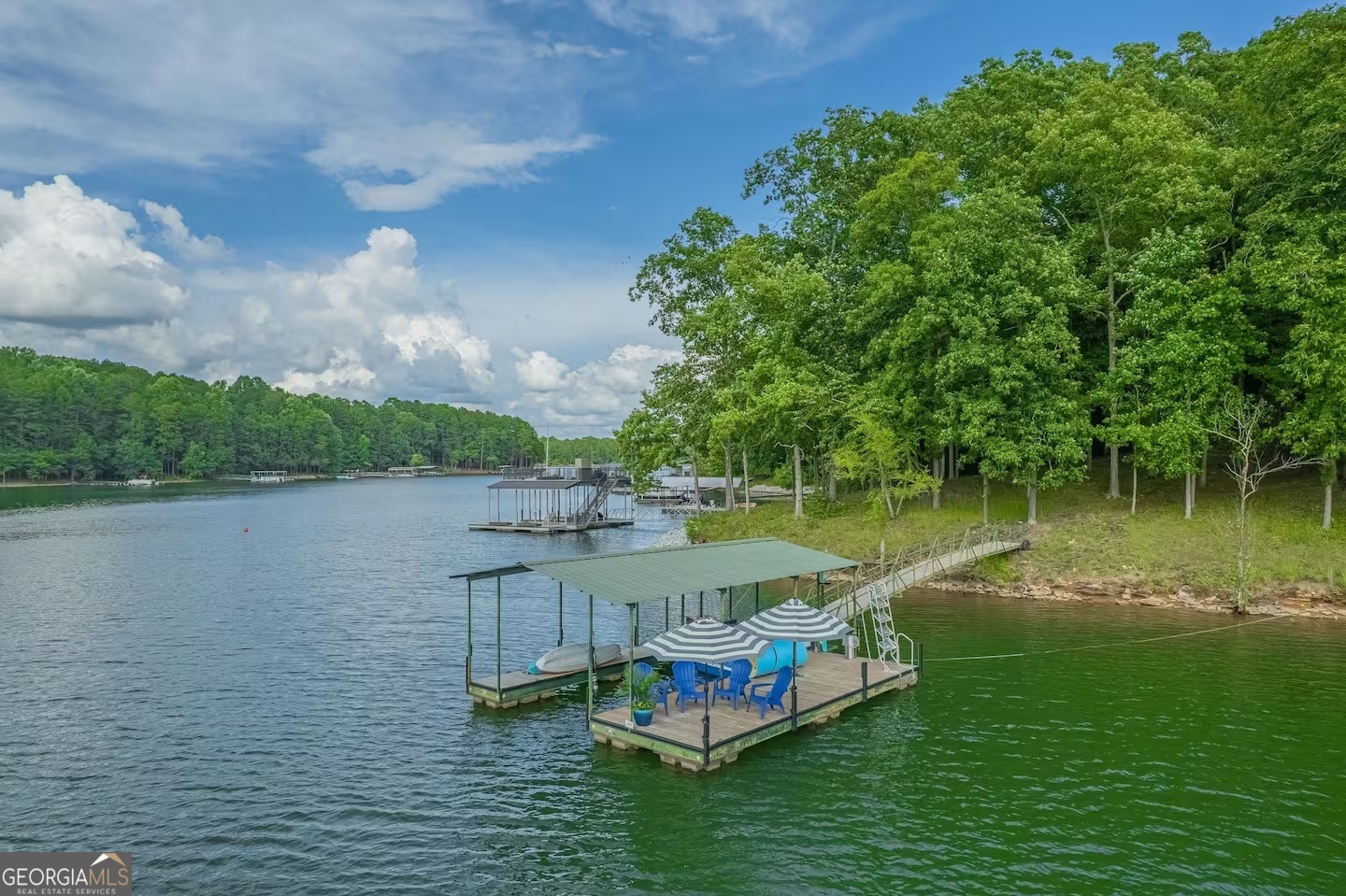 78 River Ridge Road, Unit 29 Martin, GA 30557 - Photo 3 of 21 a view of a lake with a yard and large trees
