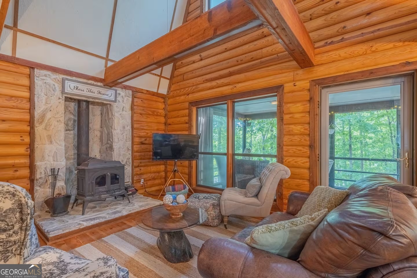 78 River Ridge Road, Unit 29 Martin, GA 30557 - Photo 10 of 21 a outdoor living space with furniture and a fireplace
