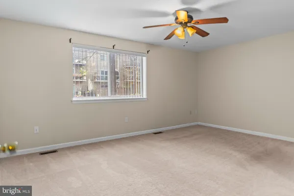 an empty room with a window