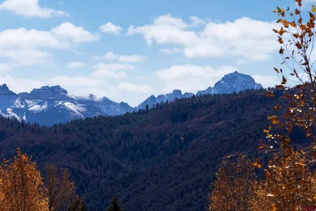 a view of a city and mountain