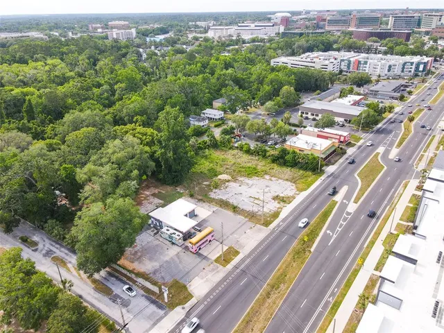an aerial view of a city