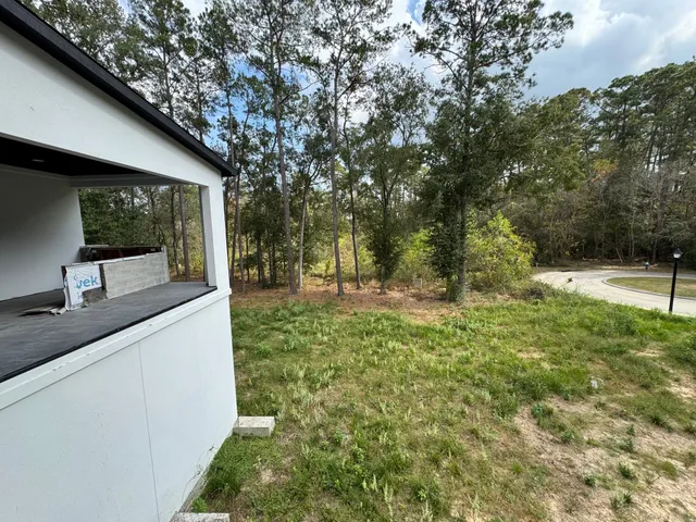 a view of a room that has a window in it