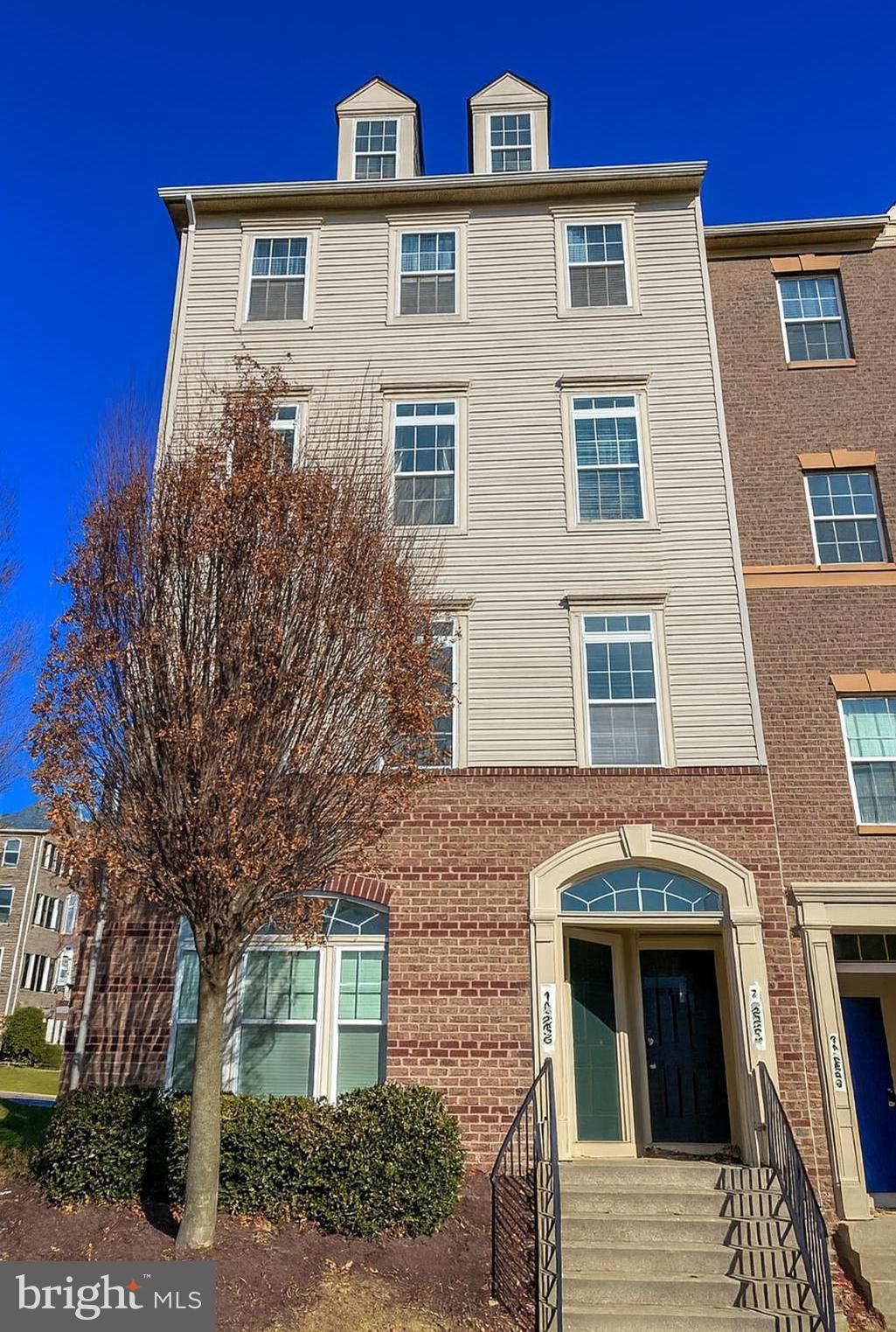 a front view of a house