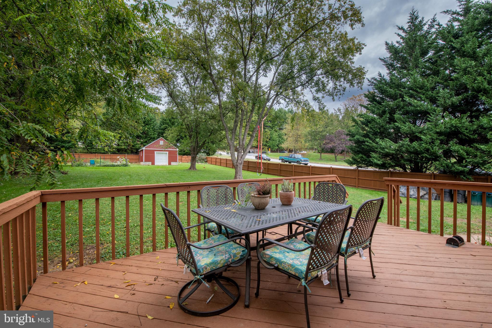 514 Warren Road Cockeysville, MD 21030 - Photo 24 of 55 Large Back Deck looks over fenced yard