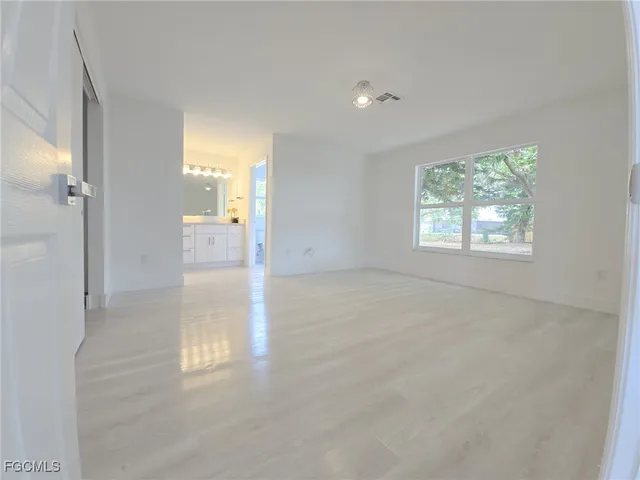 an empty room with a window