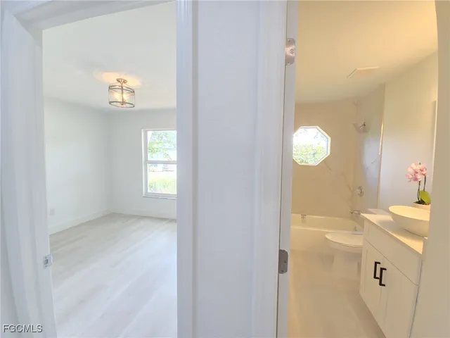 an empty room with a window