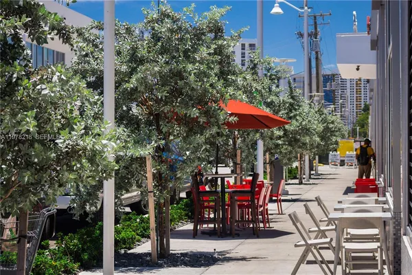 a view of a lake with a city