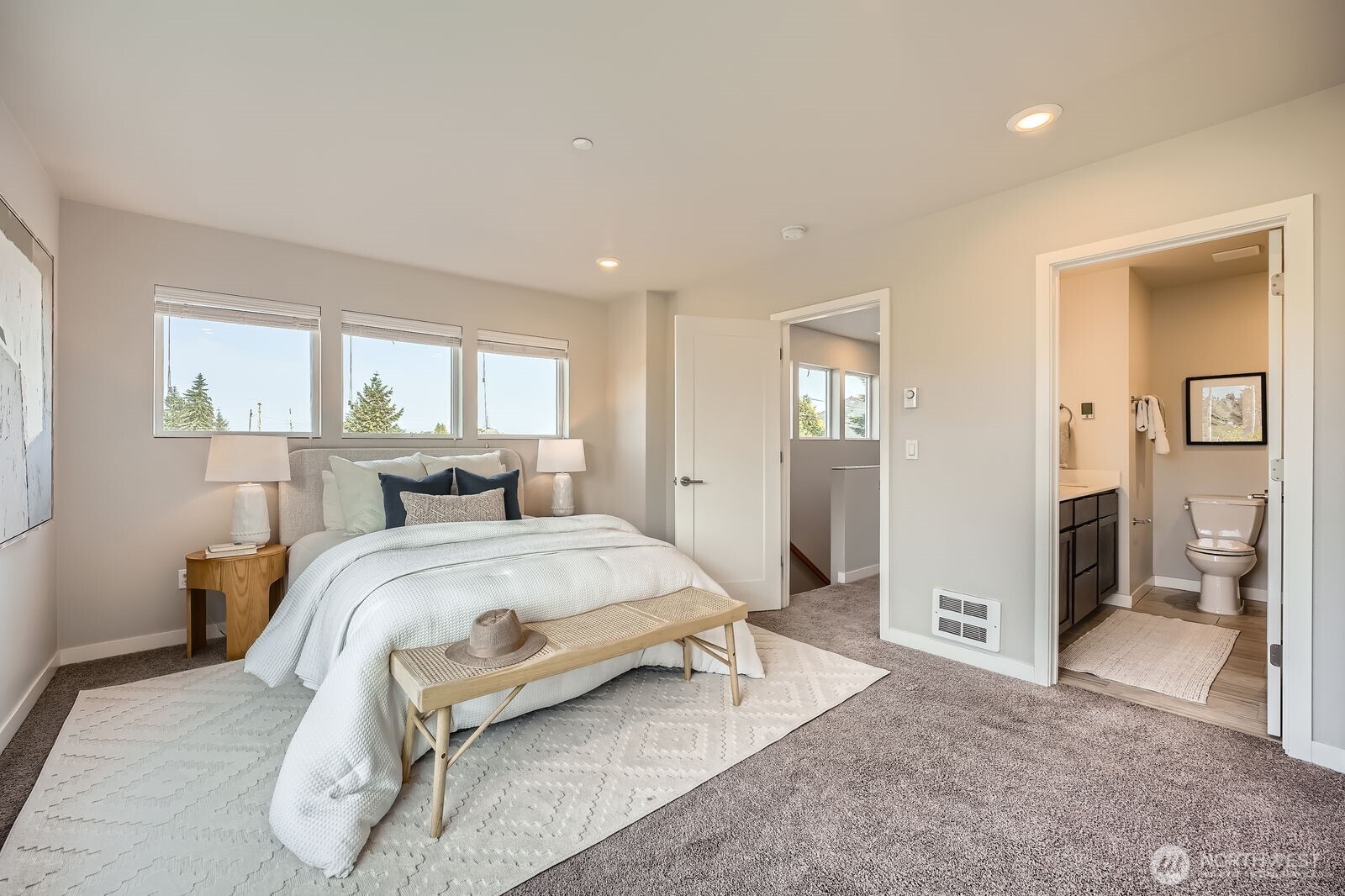 1803 Southwest 96th Lane Seattle, WA 98106 - Photo 16 of 33 a bedroom with a bed and a large mirror