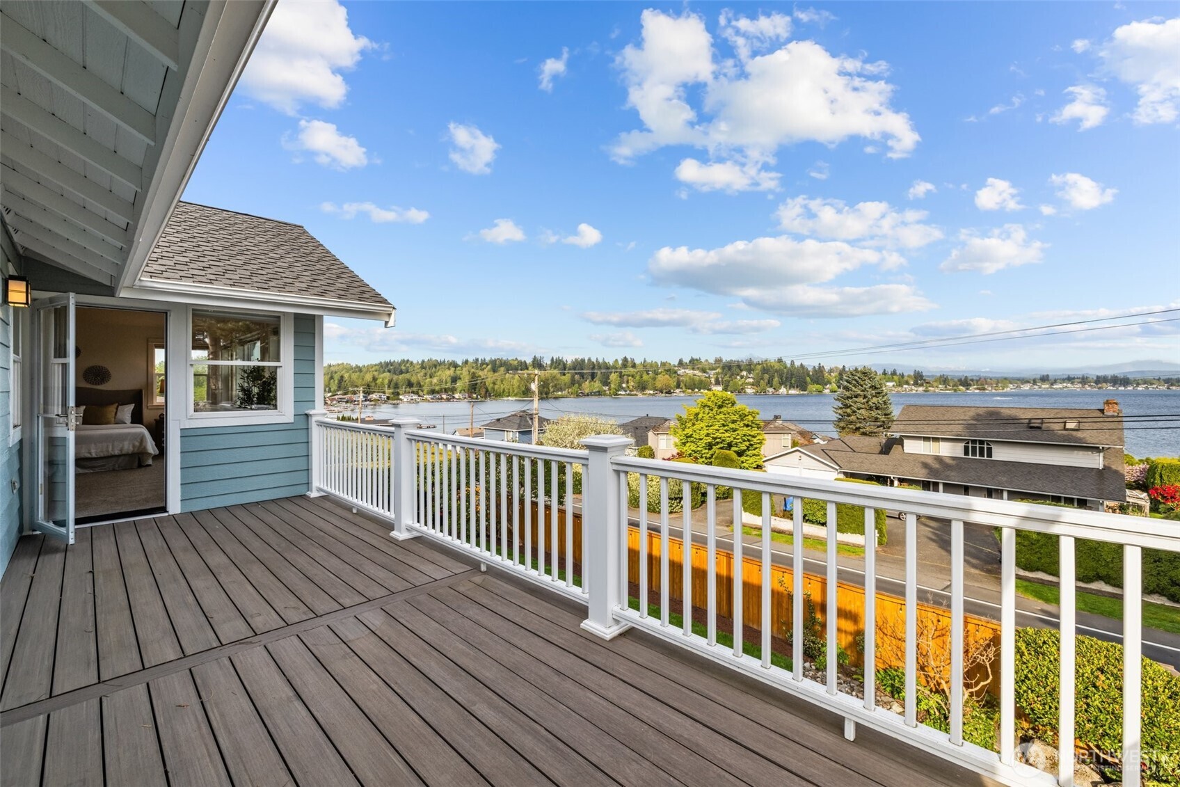 1802 Vernon Road Lake Stevens, WA 98258 - Photo 25 of 40 a view of a balcony with wooden floor