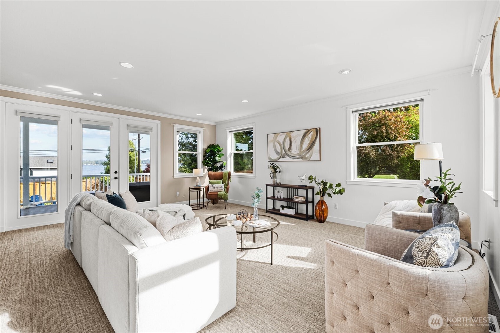 1802 Vernon Road Lake Stevens, WA 98258 - Photo 4 of 40 a living room with furniture and a large window