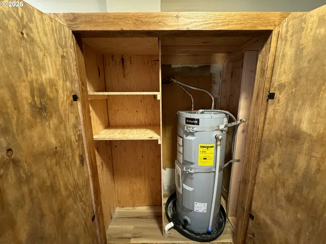 a view of storage and utility room