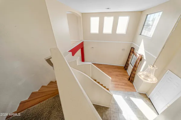 a view of an entryway with staircase