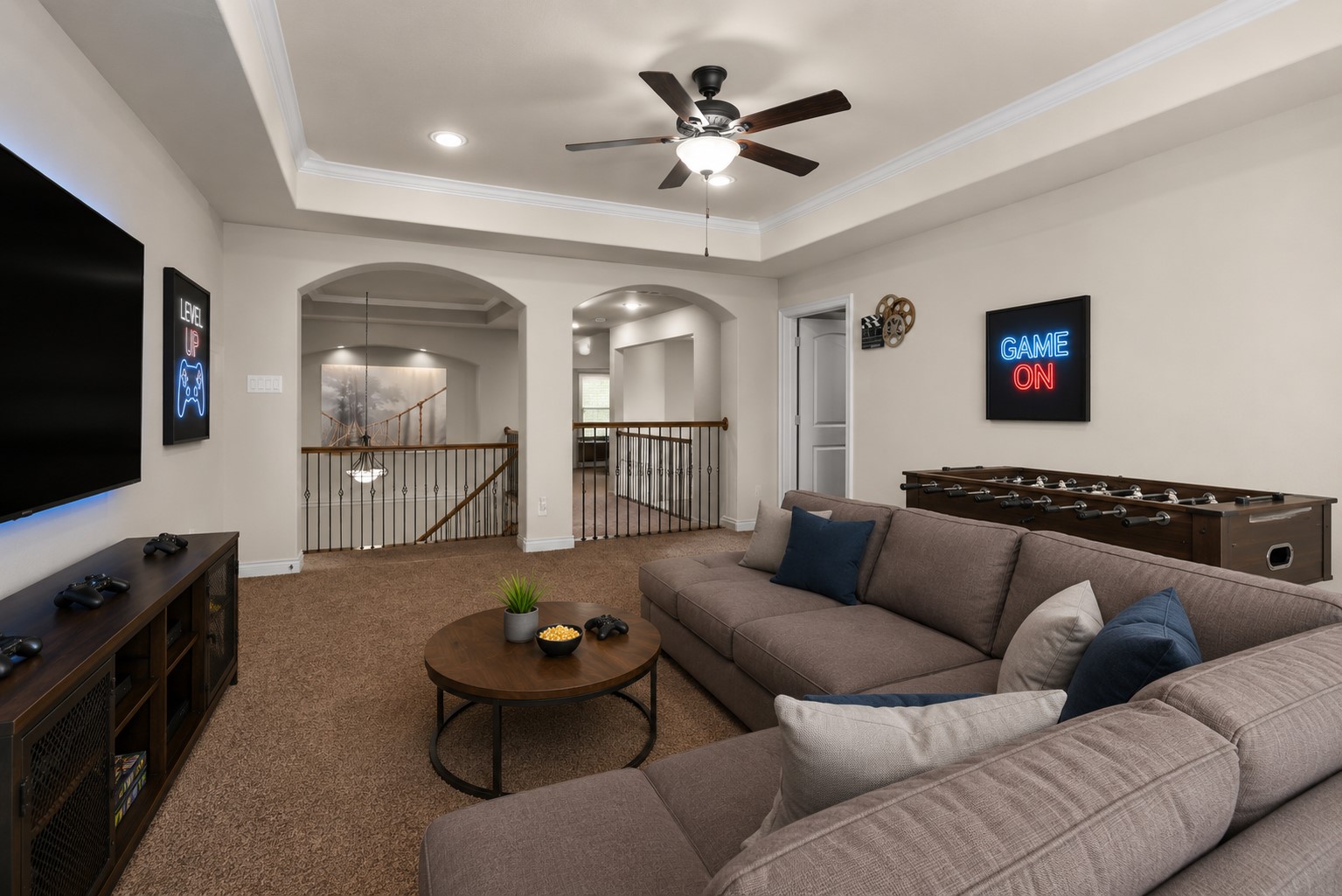 4315 Sanctuary Halls Spring, TX 77388 - Photo 22 of 50 a living room with furniture and a flat screen tv