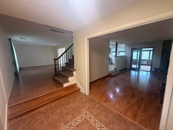 a view of an ocean with kitchen