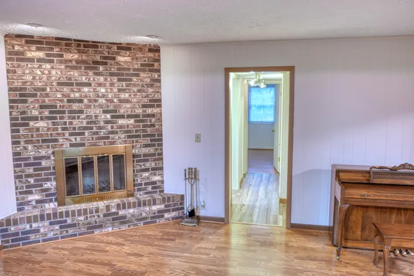 a view of a room with empty racks