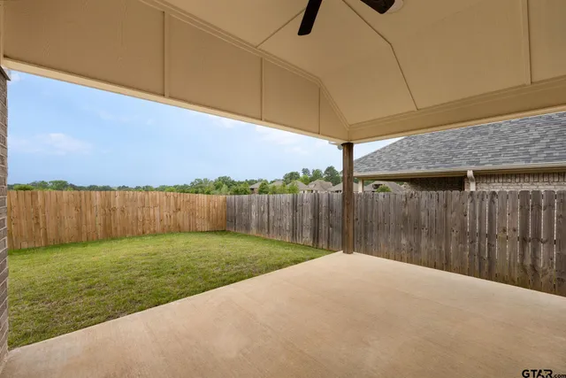 a backyard of a house