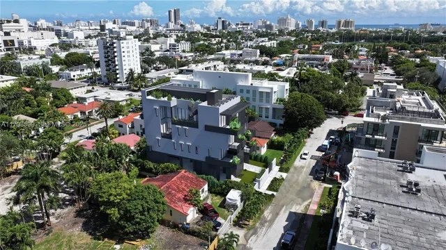 an aerial view of multiple house