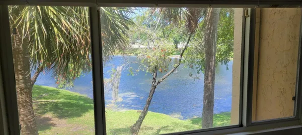 a view of backyard from a window
