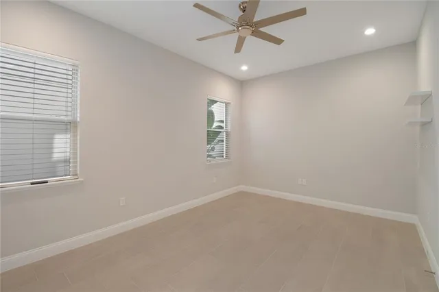 an empty room with a window