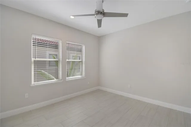 an empty room with a window