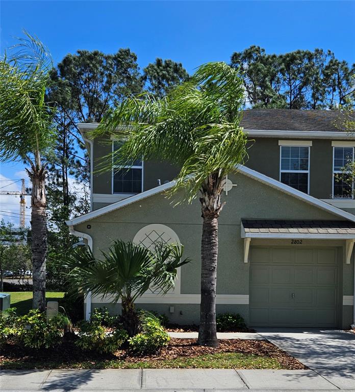 2802 Birchcreek Drive Wesley Chapel, FL 33544 - Photo 1 of 1 a front view of a house with garden