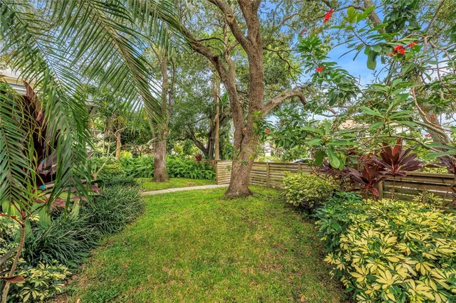 a view of city and green space