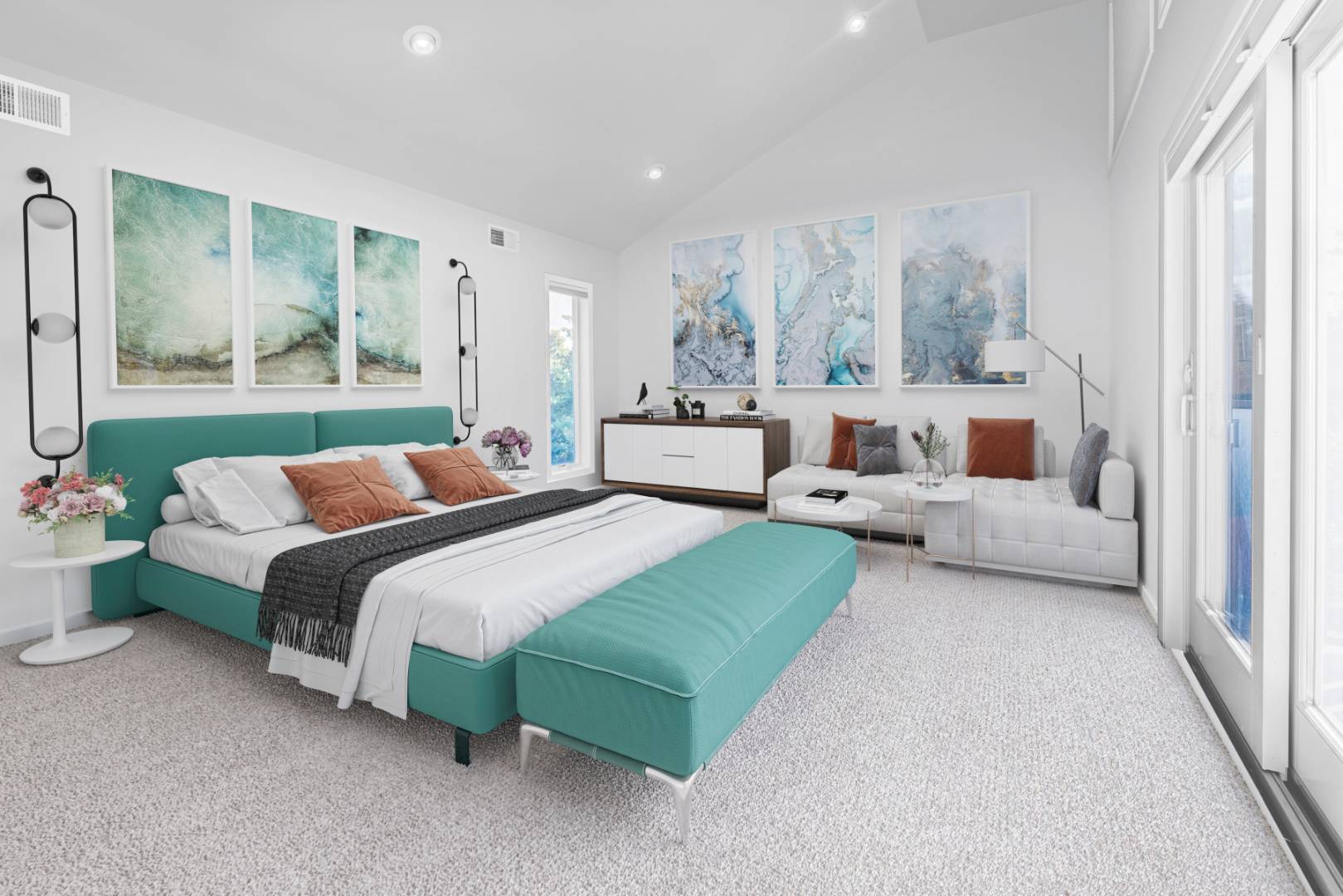 32 Reynolds Drive Westhampton Beach, NY 11978 - Photo 11 of 17 a spacious bedroom with a bed and a large window