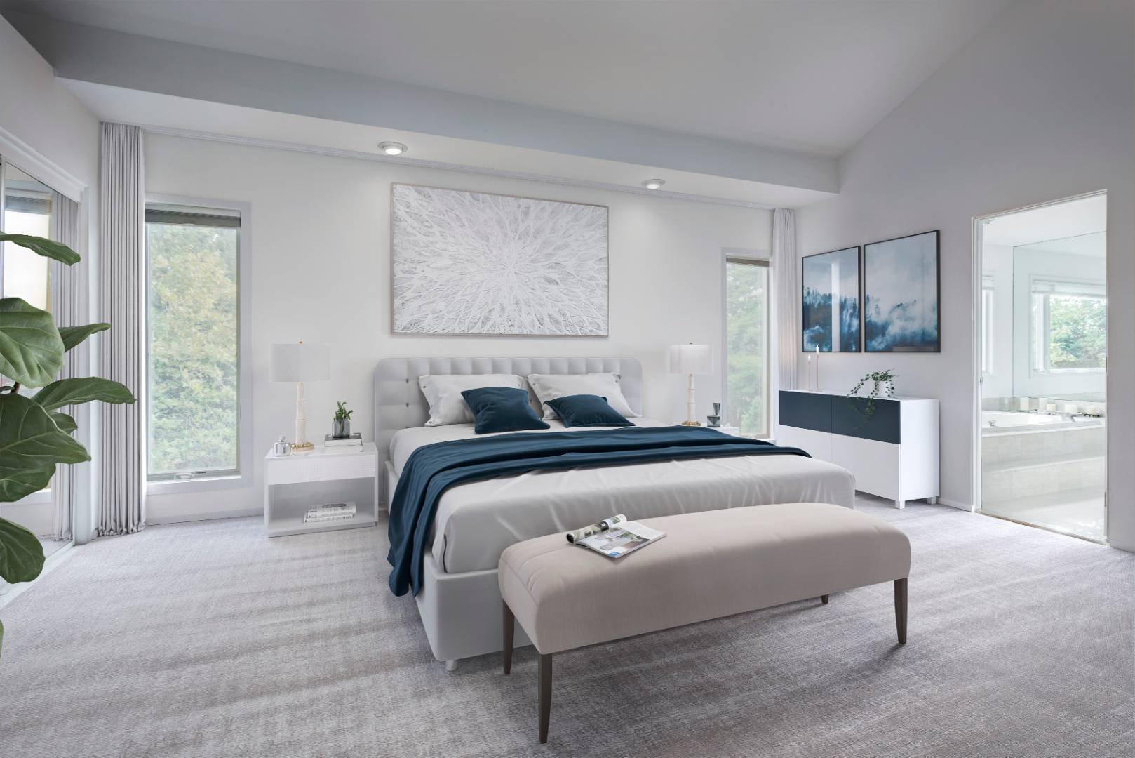 32 Reynolds Drive Westhampton Beach, NY 11978 - Photo 13 of 17 a bedroom with a large bed and a window