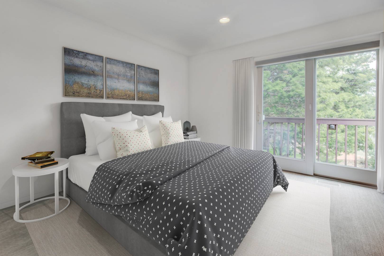 32 Reynolds Drive Westhampton Beach, NY 11978 - Photo 8 of 17 a bedroom with a bed and a large window